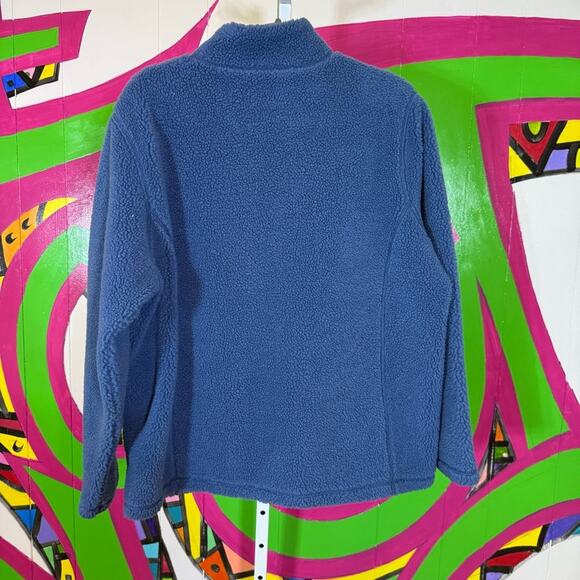 Lands' End, Blue Teddy Pullover. Hess Embroidery. Size Large. Excellent cond! - Picture 6 of 6